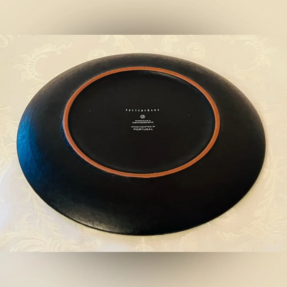 NWOB Pottery Barn Rustic Reindeer Terracotta Dinner Plates S/4 Christmas Holiday - Picture 15 of 16